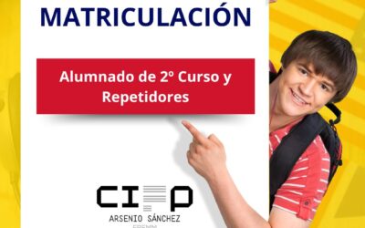 Matriculación 2º Curso y Repetidores | CIFP Arsenio Sánchez FREMM
